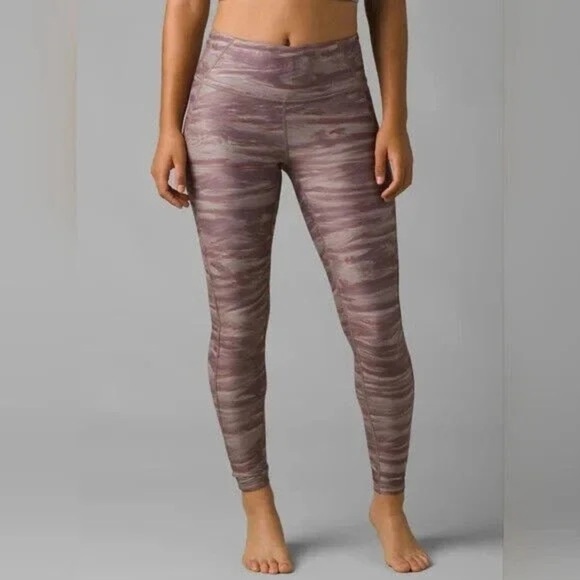 Prana Electa Leggings II Small pocket neutral print high rise outdoor activewear - Picture 13 of 13
